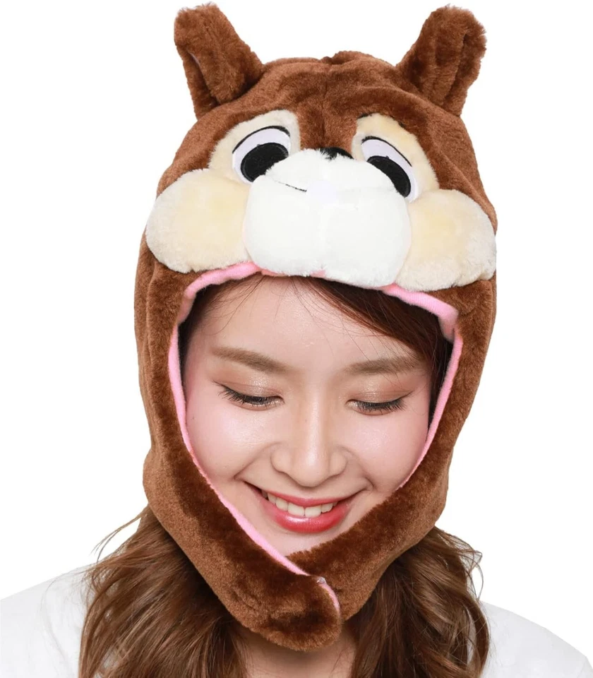 SAZAC Cartoon-character Costume Cap 2 Types Chip and Dale One Size JAPAN NEW Foto 2 de 4