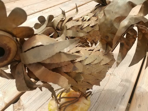 Vintage Copper & Brass Welded Rooster Cock Brutalist Sculpture Metal Yard Art - Picture 6 of 12