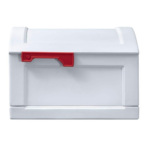 Step2 Mailbox 14"x17"x20" Town-to-Town XL Post-Mount Classic White w/Handles - Picture 2 of 2