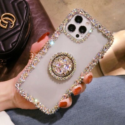 Bling Crystals Handmade Rhinestone  Diamond Case for iPhone11 12 13 14 pro max