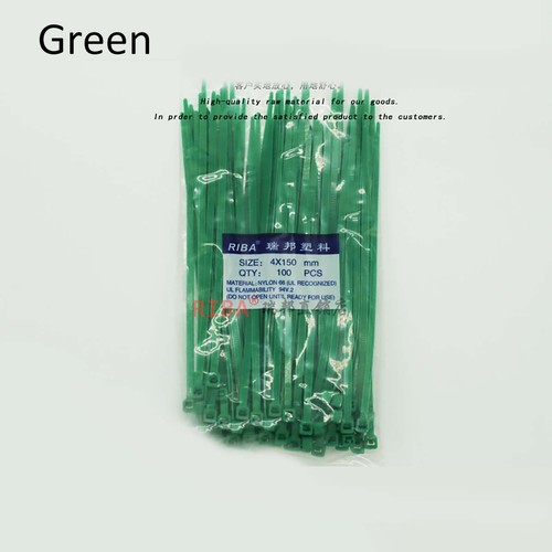 Nylon Cable Ties Zip Tie Cord Wire Straps 4x150mm Width 3.6mm White Black Blue - Picture 14 of 29