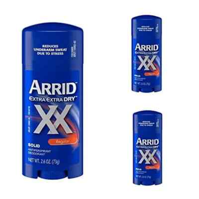 ARRID Extra Extra Dry Regular Deodorant Stick 3 Packs