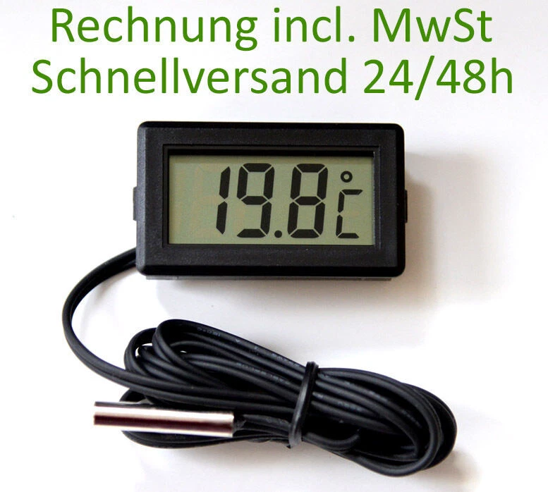 Thermometer digital LCD -20°+110°C Temperaturmessgerät Temperaturmesser Siru+