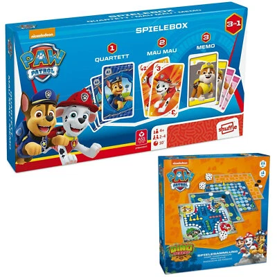 ASS Paw Patrol Bundle Spielesammlung + Spielebox Brettspiel Spiele Kartenspiel