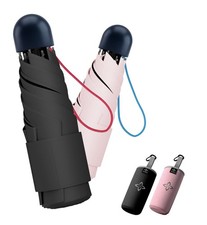 Mini Umbrella for Travel Compact - UPF 100 UV Sun Umbrella for Purse Backpac...