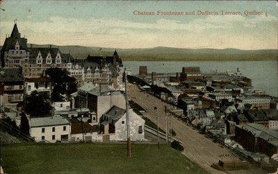 Chateau Frontenac Dufferin Terrace Quebec vintage postcard c314