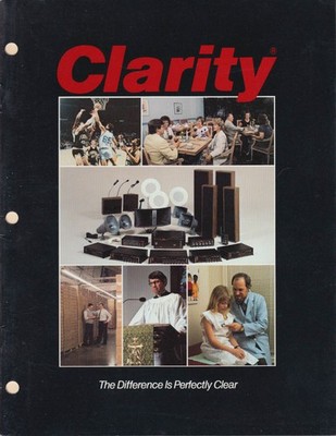 Clarity by Valcom catalog 1989 amplifiers equalizer speakers microphones