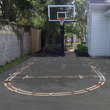 Basketball Court Stencil, Driveway Basketball Court Marking Kit, Clear Instructi