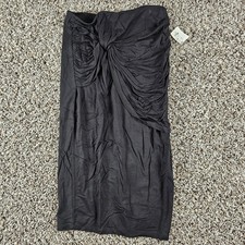Mezzanine Womens Sz S Strapless Mini Dress Black Knotted Front