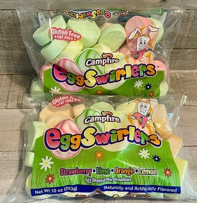 Large Egg Shaped Marshmallows Campfire Fruit Flavored 10 oz X 2 - BB 9/26
