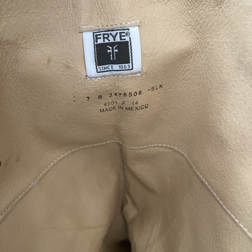 Stivali equitazione donna Frye Phillip Harness alti in pelle nera taglia 7B - Foto 13 di 14