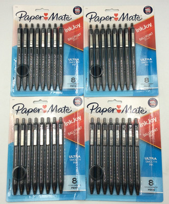 Paper Mate InkJoy 300RT Retractable Ballpoint Pens, Med 1.0mm, Black, 32 PENS