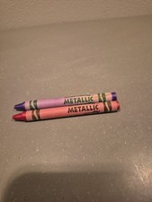 2 pastelli usati Crayola Metallic FX Cyber Grape Big Dip O' Ruby