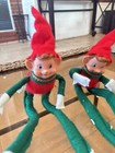 2 Vintage green and red elf figurines #retrodecor — photo 4