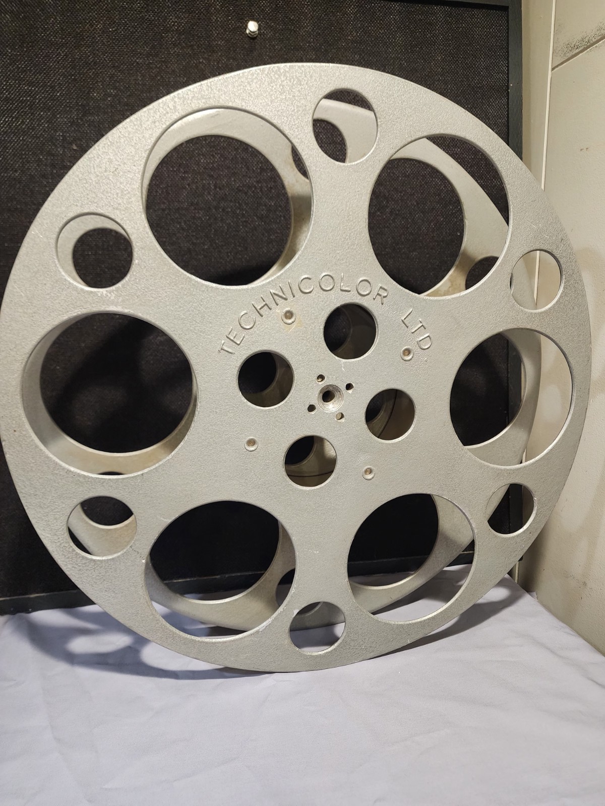 Large Technicolor LTD Heavy Aluminum Film Reel 22&rdquo; Decor