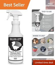 Skunk Off 32oz Odor Eliminator Spray - Safe  Instant Skunk Odor Removal