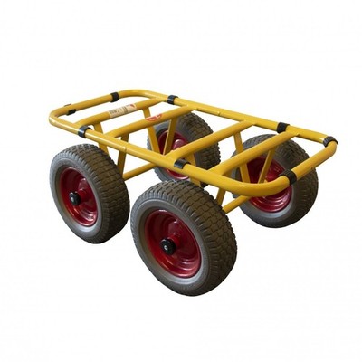 RAVENDO Plattenwagen Lasten Karre Transporthilfe Schwerlast Wagen PU-Rad 300kg