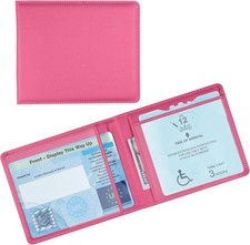 Genuine Leather Disabled Blue Badge Holder with Timer Wallet – Secured Disabilit