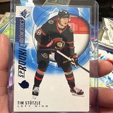 2020-21 SP Rookie Authentics Blue #112 TIM STUTZLE Ottawa Senators RC