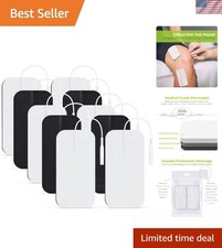 10 Latex-Free TENS Unit Electrode Pads 2"x4" - Gel for Electrotherapy