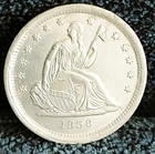 1838 Seated Liberty Quarter MS+ In Grade No Drapery White Coin Full Luster