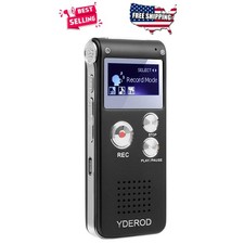 Portable 8GB Digital Voice Recorder USB Stereo Mic for Interviews Lectures Notes