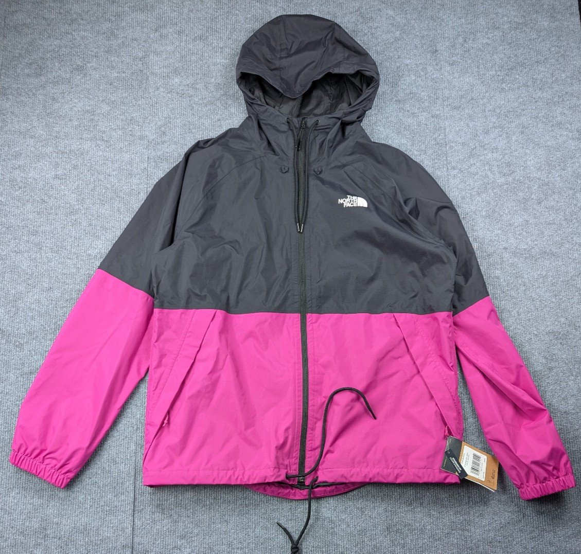 The North Face Antora Rain Hoodie Mens Large Jacket Full Zip Outdoors Hike Pink