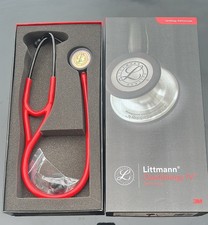3M stethoscope Cardiology IV 6176 Red/Rainbow with Black Tube free shipping