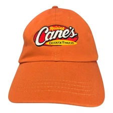 Raising Cane's Chicken Fingers Orange Baseball Cap Hat One Size Employee Uniform