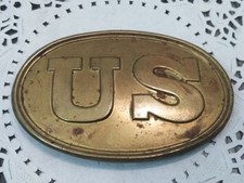 VTG. Civil War Union Belt US Buckle Plate Gettysburg 3.5''X2.1/3'' REPLICA