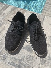 Cat  Jack Boys Black Casual Dress Shoes Slip On Stretch Size 5