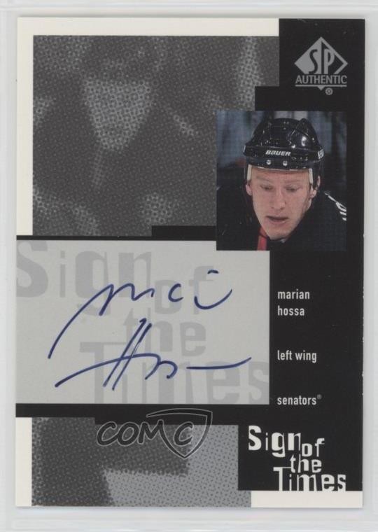 1999-00 SP Authentic Sign of the Times Marian Hossa #MH Auto HOF 0o5t