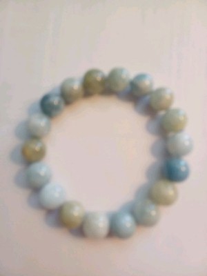 Espirito Santo Aquamarine Beaded Stretch Bracelet.