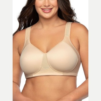Vanity Fair Women's Medium Impact Sports Bras Wireless Beige Size 38C