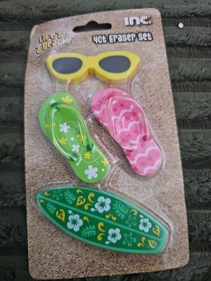 Life's A Beach 4ct Eraser Set