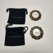 Jay Strongwater Mini Swarovski Crystals Enamel Clip Photo Frame Borgata Lot 2