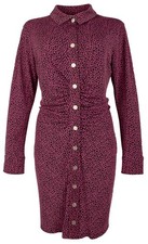 Michael Kors Women's Plus Size Button Front Long Sleeve Dress