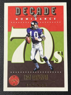2023 Panini Legacy #DOD-5 Fran Tarkenton Decade of Dominance Minnesota Vikings