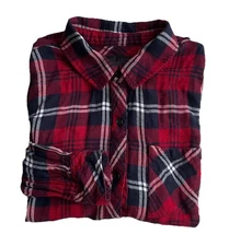 Rails Hunter Women’s Flannel Cherry Navy White Rayon Shirt Sz S NWOT 