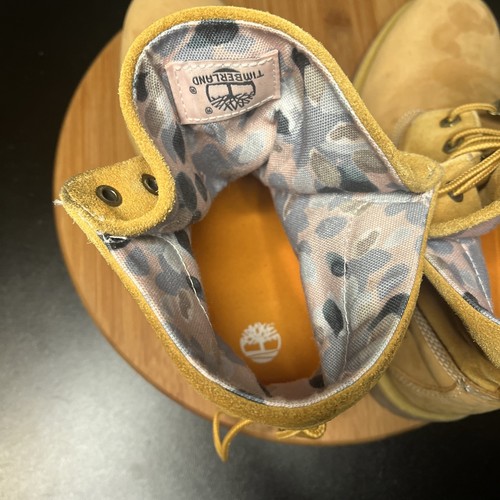 Timberland Roll Wildleder Leder Arbeitsstiefel Damen 9 Pink Camouflage Fold Overs A2MF6 EUC - Bild 19 von 22