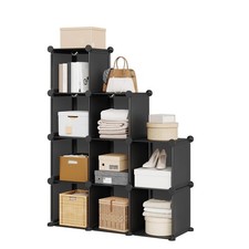 9 Cube Storage Organiser Modular Shelving Unit Stackable Closet Shelf w/Anti Tip