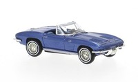 Brekina 18028 - 1/87 Chevrolet Corvette C2 Cabrio, Blau, 1962 - Neu