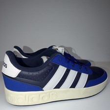adidas Breakbase J Low Top Lace-Up Navy Blue/White Kids 5 JQ3062