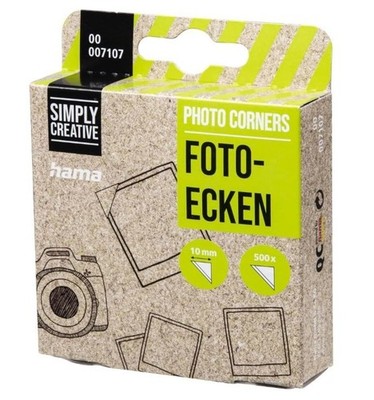 Hama Fotoecken (500 Stück, selbstklebend) transparent, weiß, 00007107