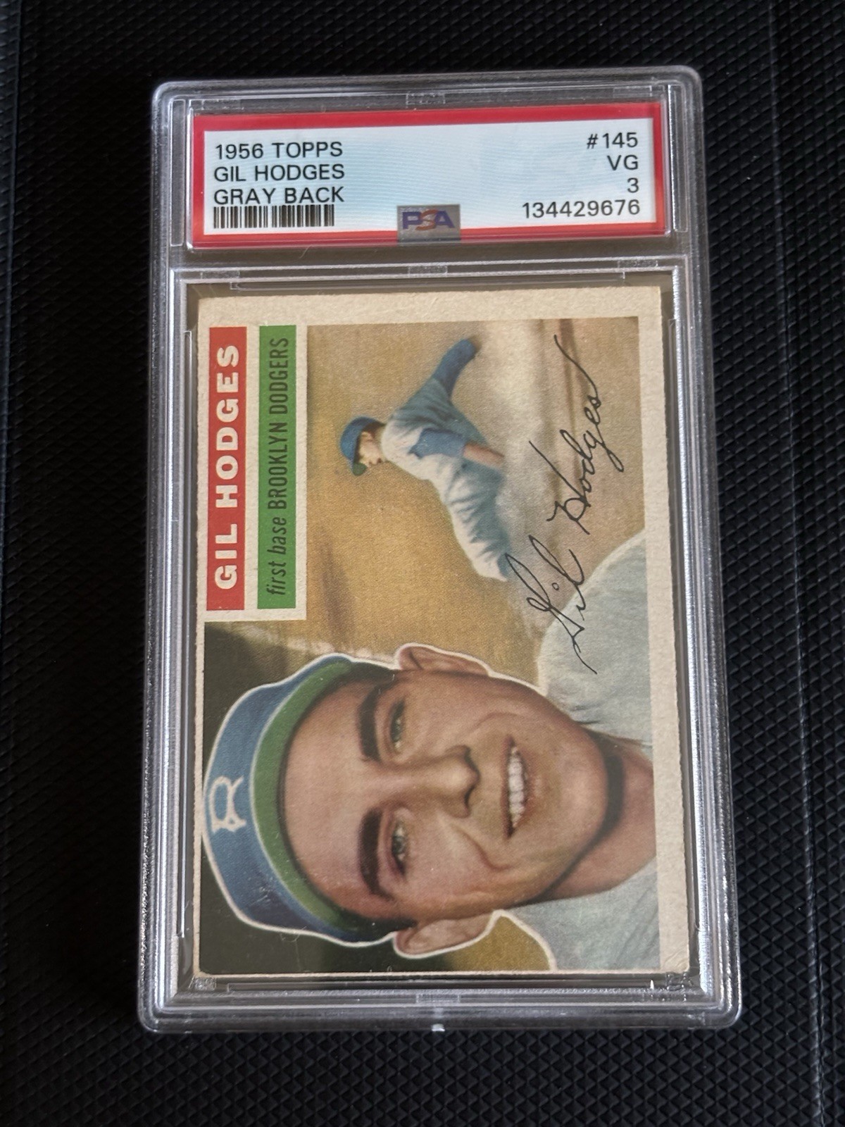 1956 Topps Gil Hodges (Gray Back) #145 PSA 3 HOF