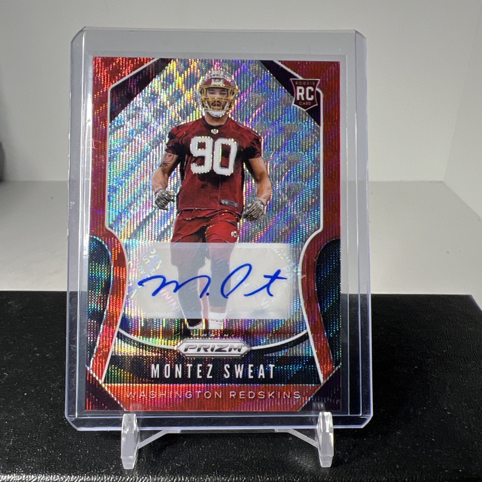 2019 Panini Prizm Montez Sweat No 391 Red Wave Auto 011/149 RC