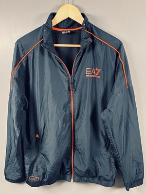 EA7 Emporio Armani Ventus7 Jacke Herren Large schwarz leicht Reißverschluss Track Top
