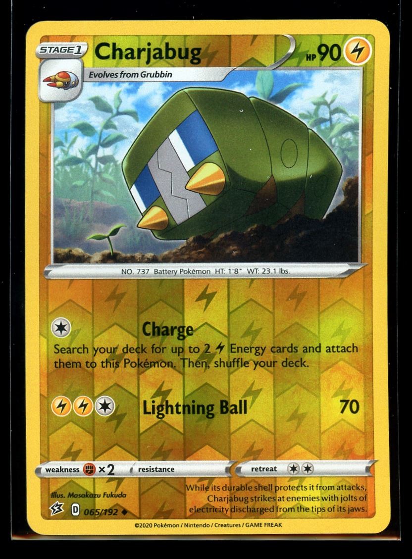 2020 Sword & Shield - Rebel Clash Charjabug Reverse Holo #65 Pokemon Card