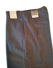 Calvin Klein Men's Slim Fit Flat Front Solid Dress Pants Grey 36/32 New Flaw