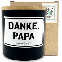 "Duftkerze Mit Spruch \"Danke, Papa!\" Mit Bambusdeckel - Geschenk Papa"
